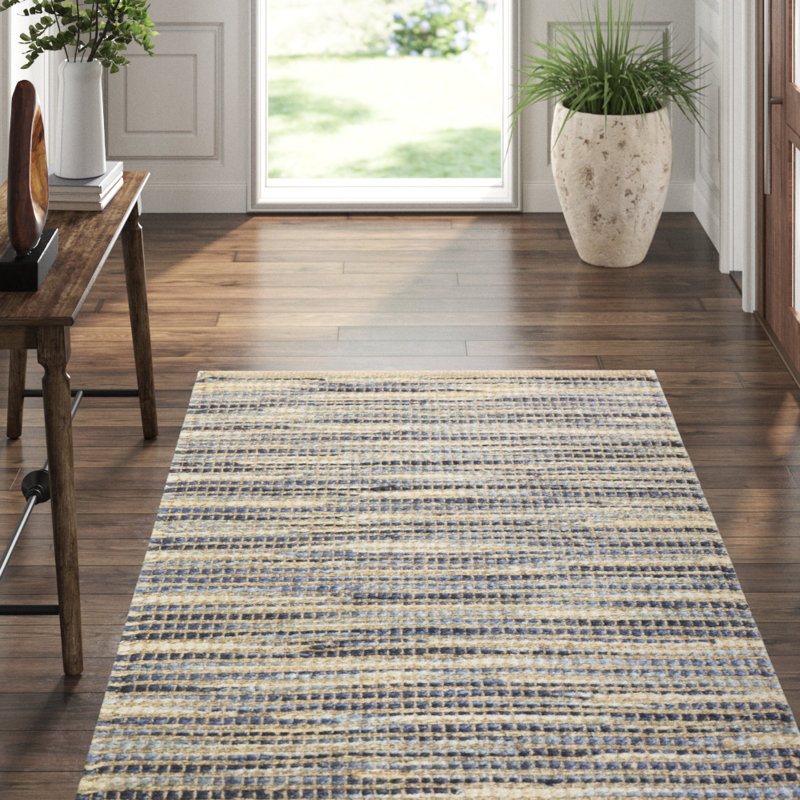 Dash and Albert Rugs Tenali Handmade Flatweave Blue/Black/Beige Area